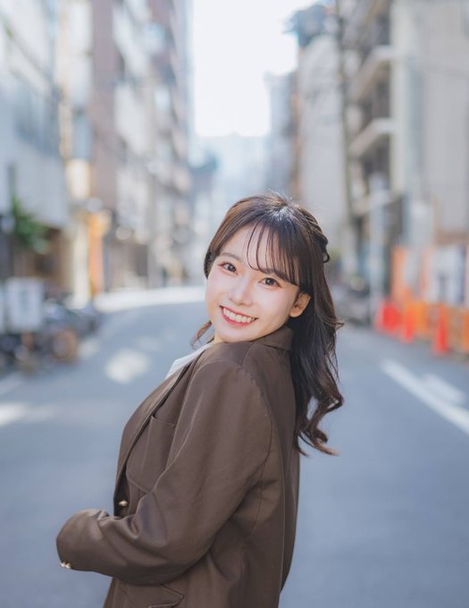 街中で撮影したポートレート